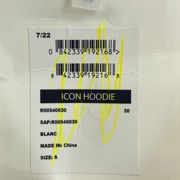 NWT Armada Blanc White Icon Long Sleeve Pullover Hoodie - Picture 7 of 8